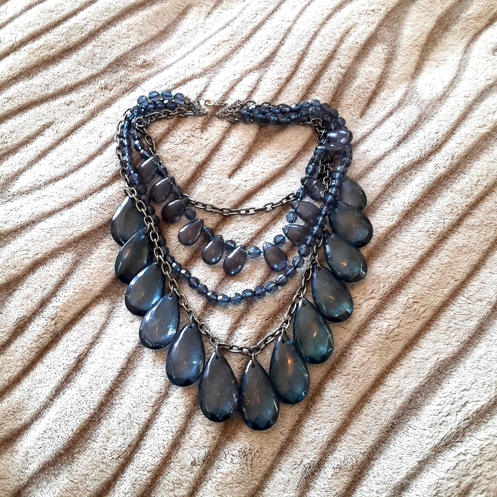Layered blue necklace